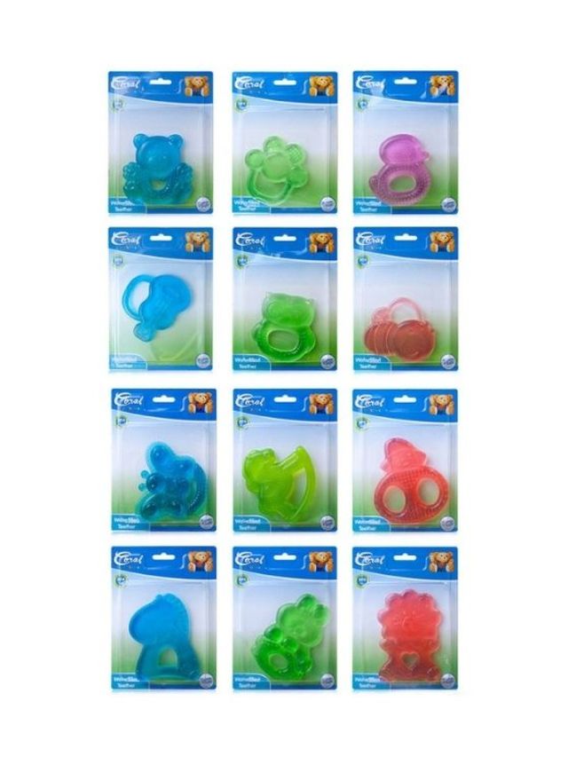 Babyhug Water Filled Teddy Shape Teether - Pink main image 0